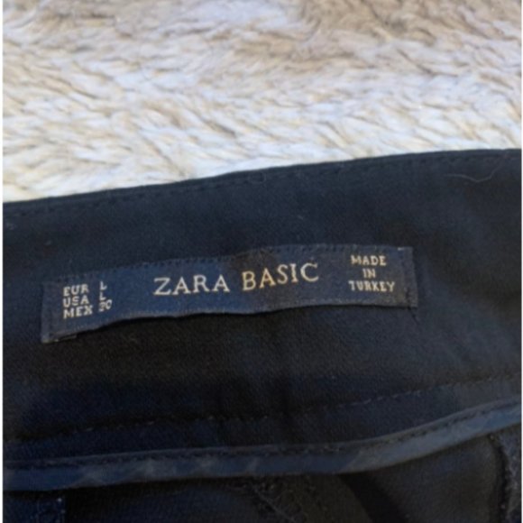 Zara Basic Black Slacks Size L - Picture 3 of 3